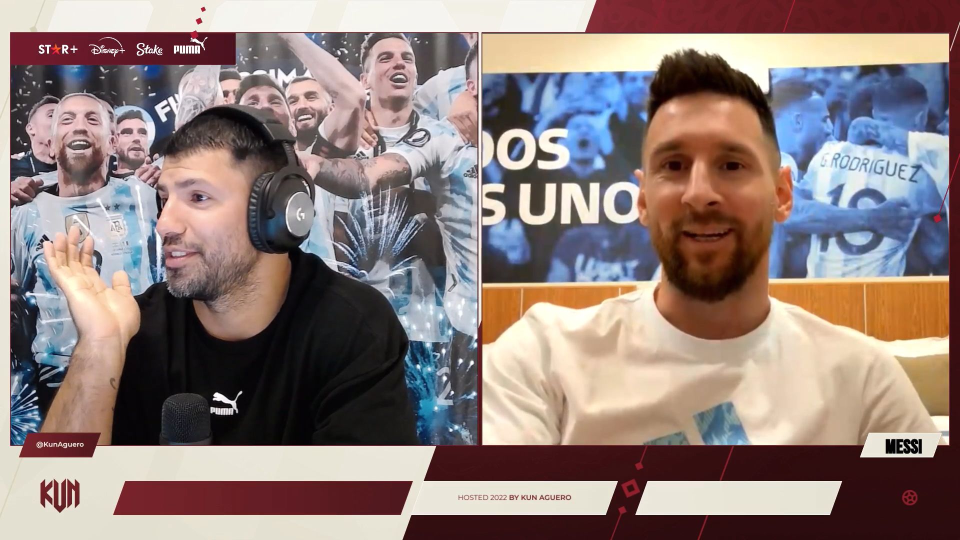 sergio aguero lionel messi twitch