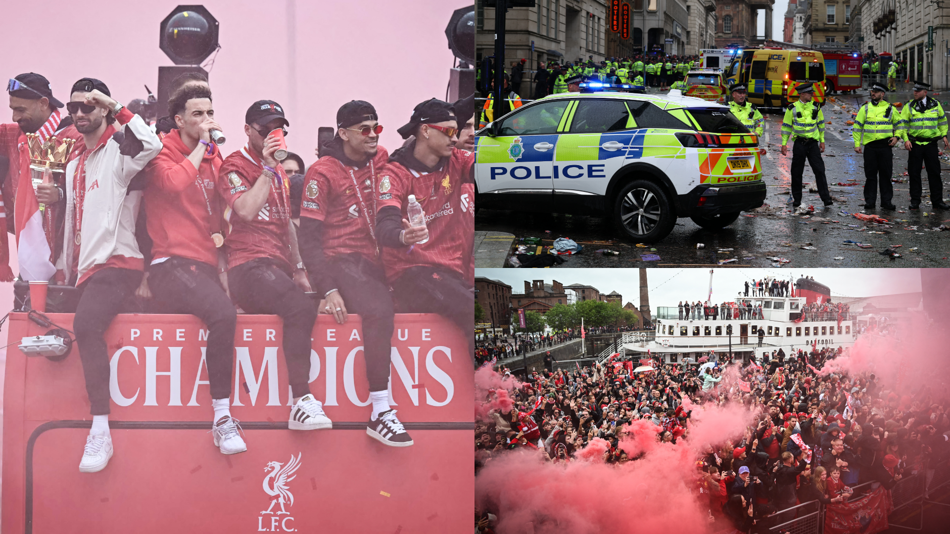 Liverpool parade horror: 27 people hospitalised and two seriously injured as 53-year-old man arrested after car ploughs through crowd of supporters | Goal.com UK