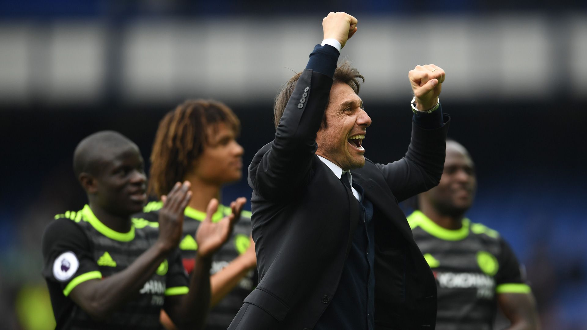 Conte Kante Luiz Chelsea Everton 2017