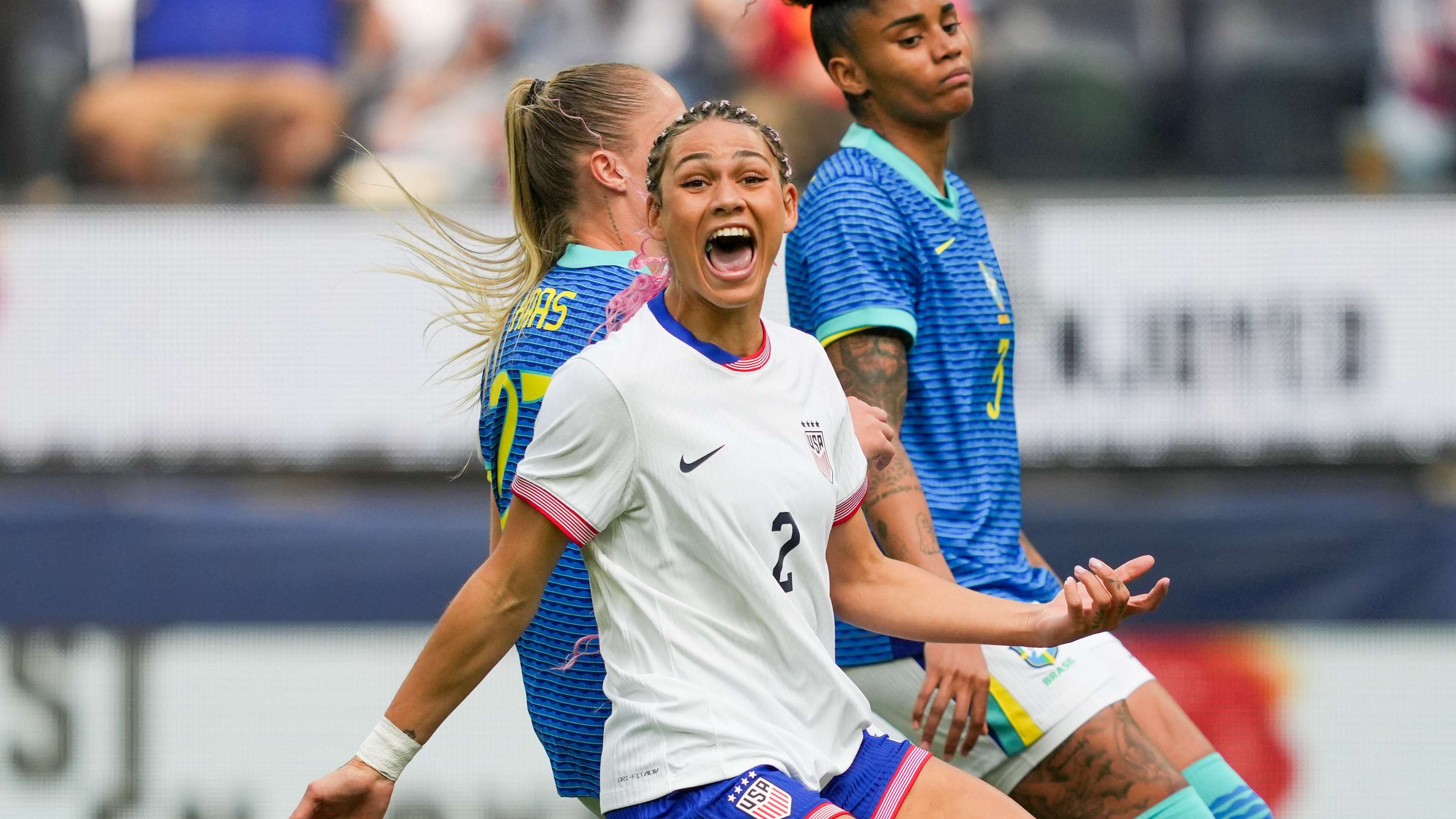 Trinity Rodman USWNT vs Brazil
