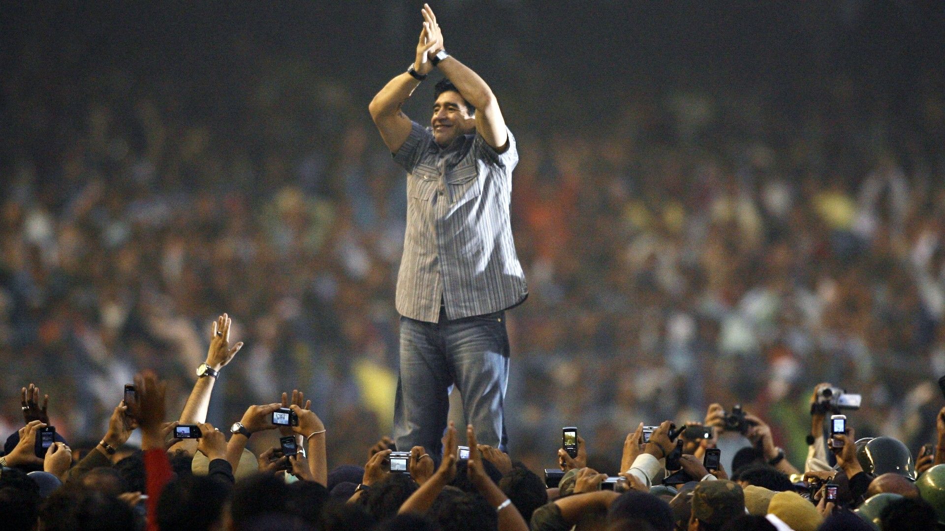 Diego Maradona in Kolkata December 2008