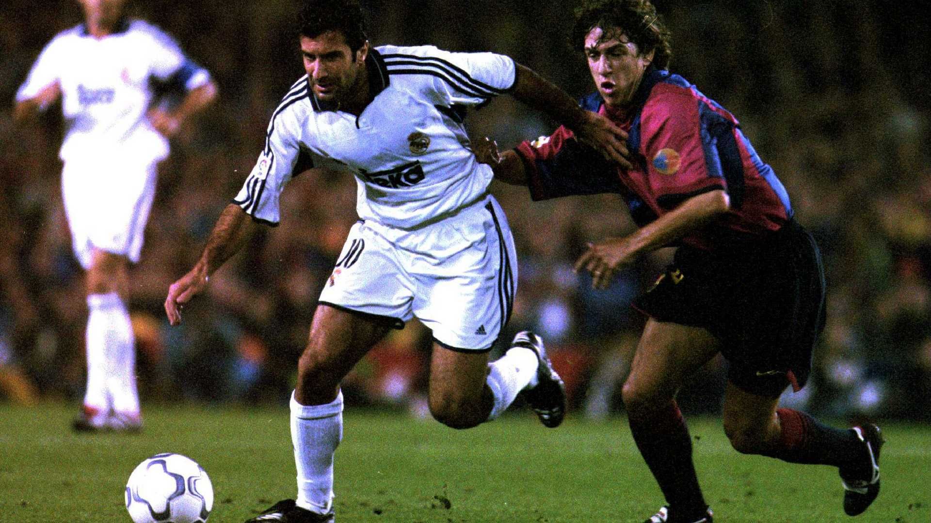Luis Figo Carles Puyol Real Madrid Barcelona