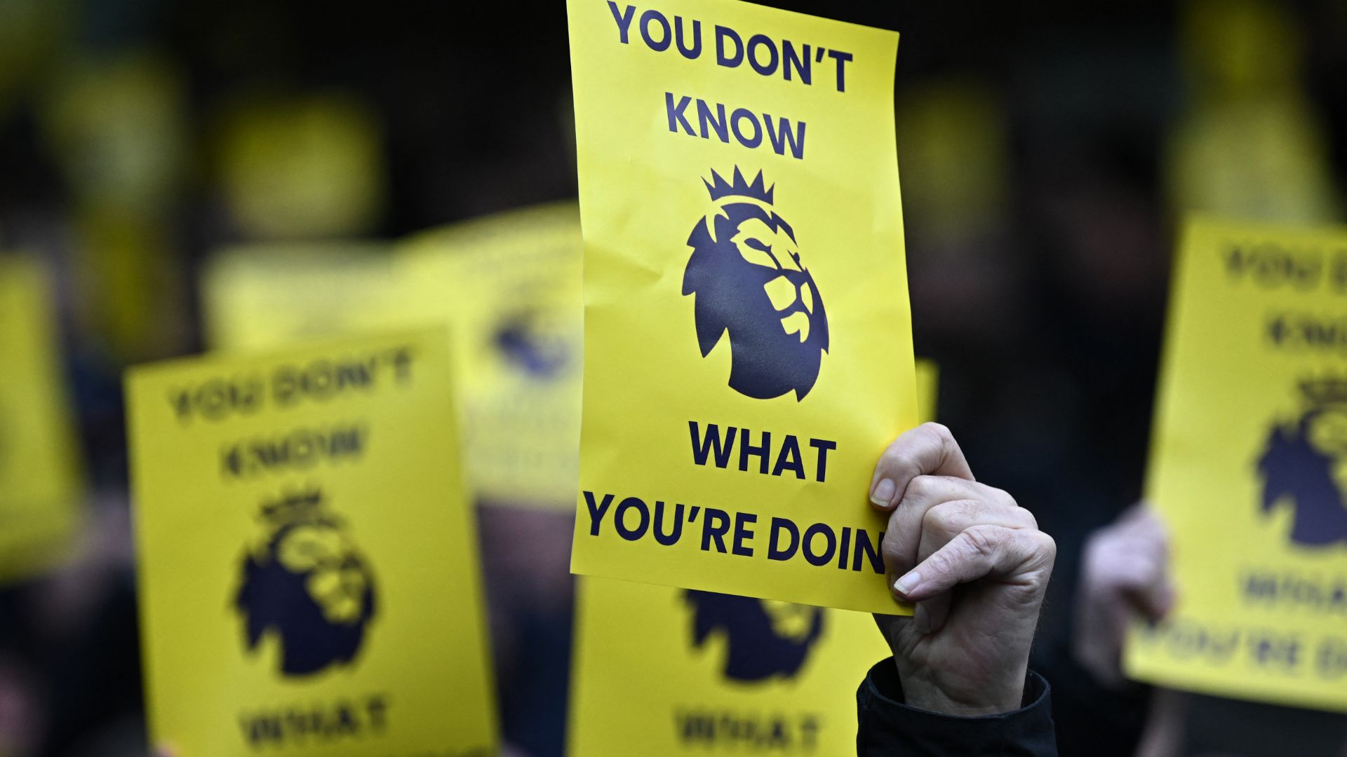 Premier League protest Everton fans