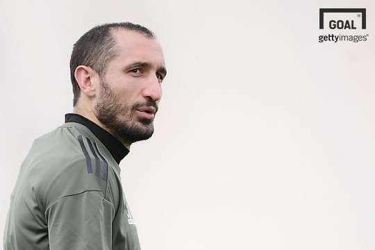 유벤투스 훈련 중인 키엘리니. 사진=게티이미지