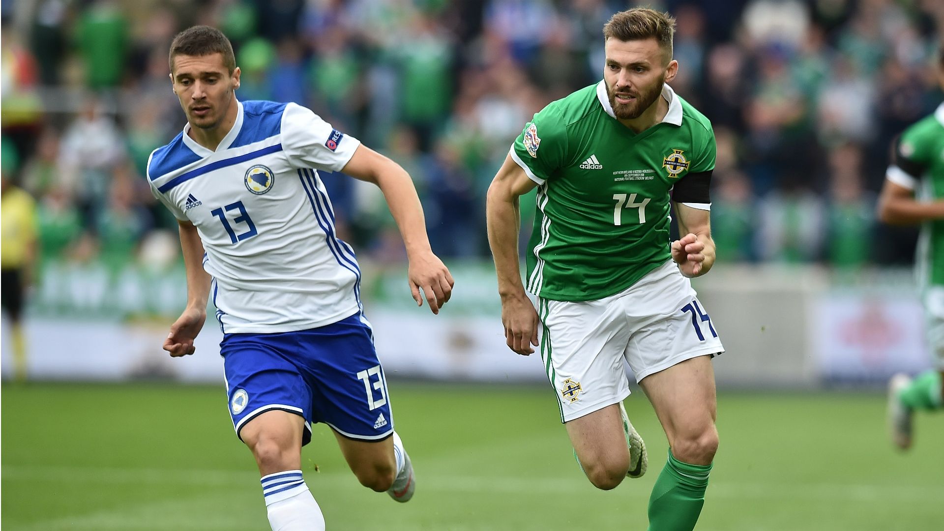 Gojko Cimirot Stuart Dallas Northern Ireland Bosnia-Herzegovina Nations League 08092018