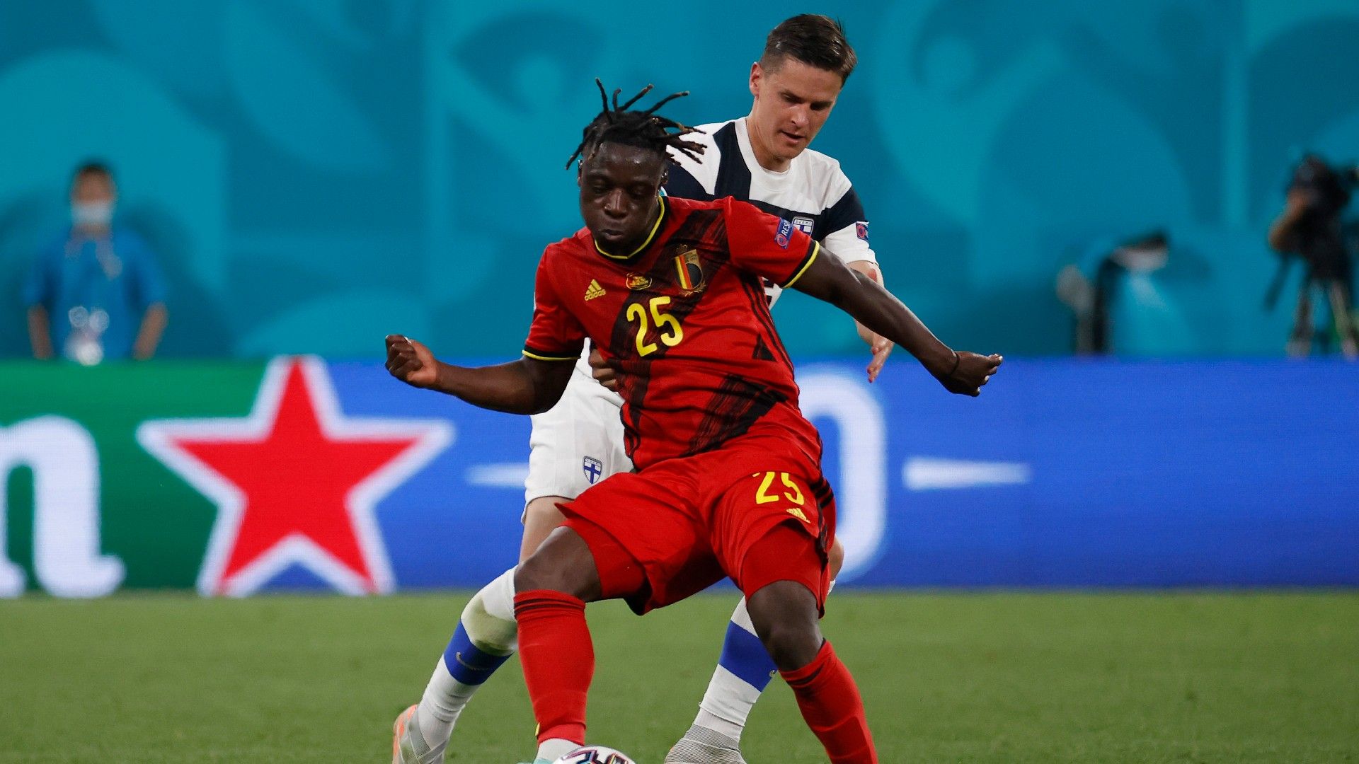 Jeremy Doku Jukka Raitala Belgium Finland Euro 2020