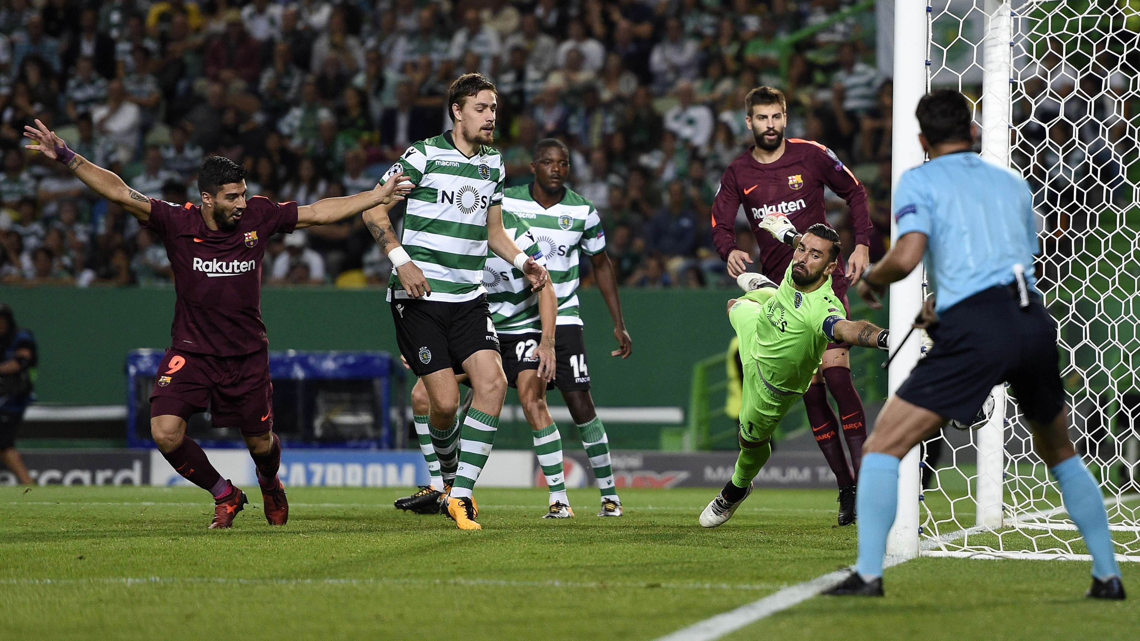 Gol Sporting CP Barcelona UCL 27092017