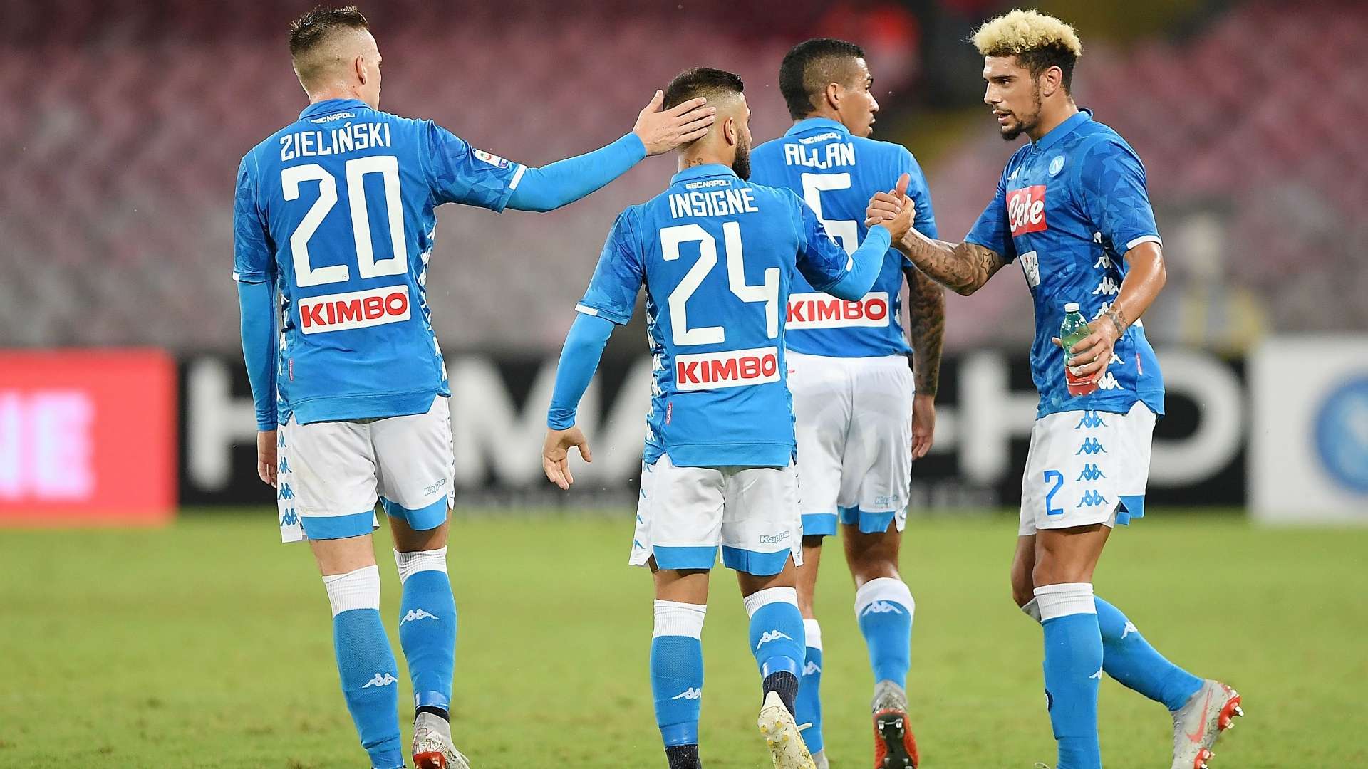 Napoli celebrating Napoli Sassuolo Serie A