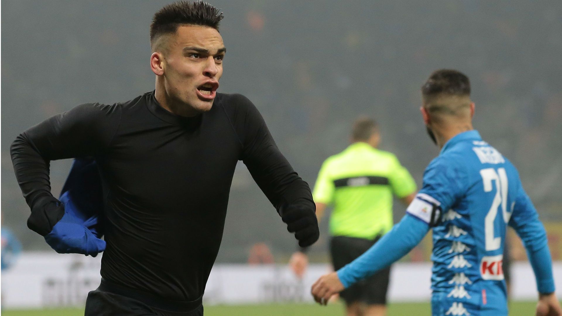 Lautaro Martinez Inter Napoli Serie A