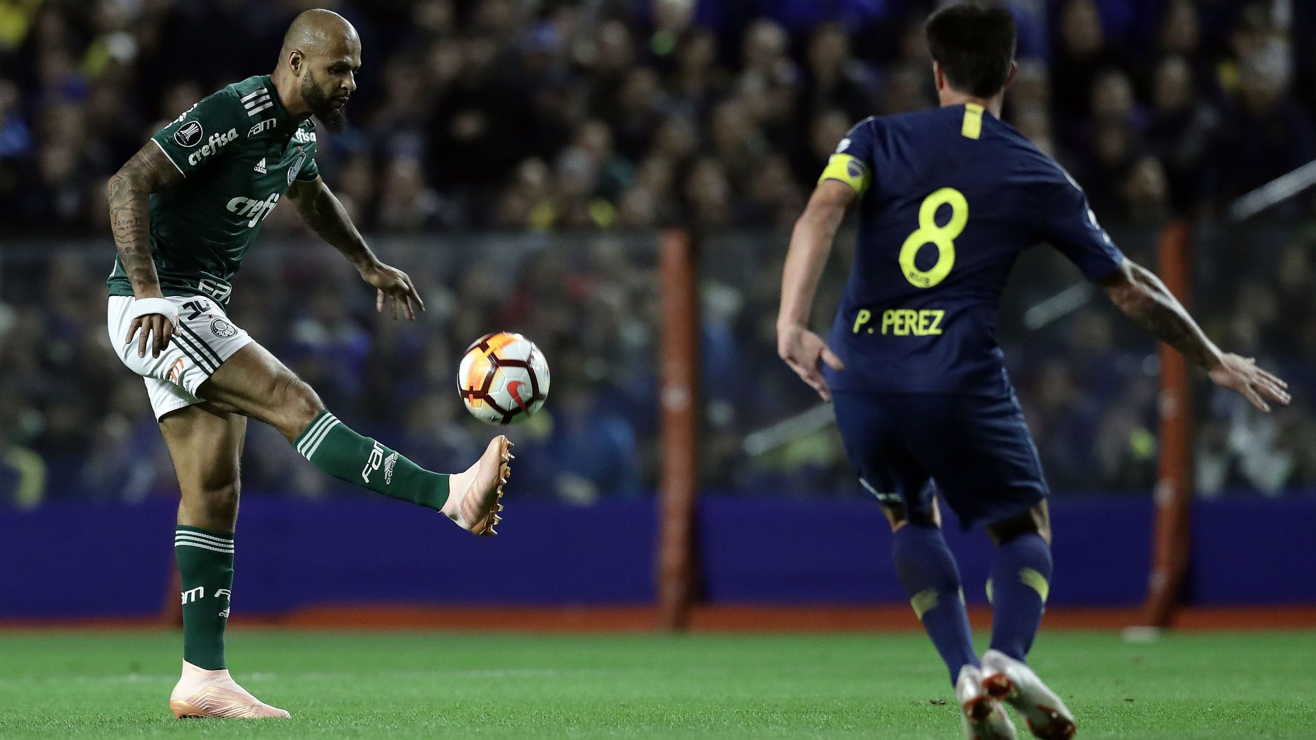 Felipe Melo Pablo Perez Boca Palmeiras Copa Libertadores Semifinal Ida 24102018