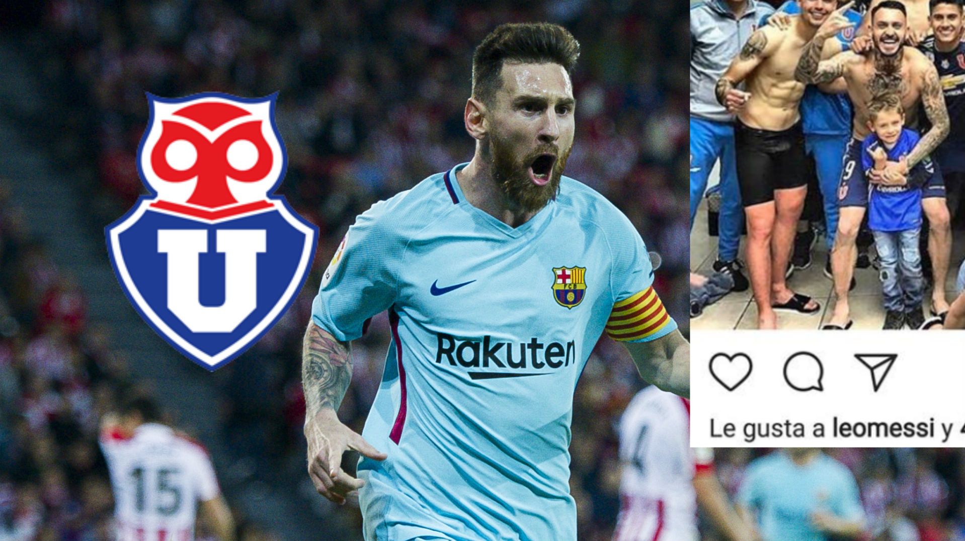 Collage Lionel Messi U de Chile