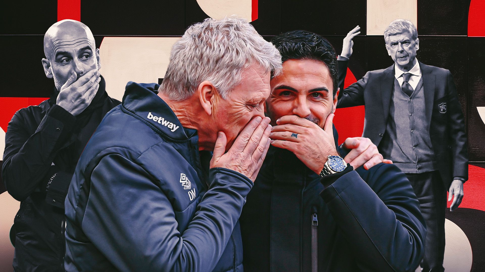 GFX Mikel Arteta more David Moyes than Pep or Wenger