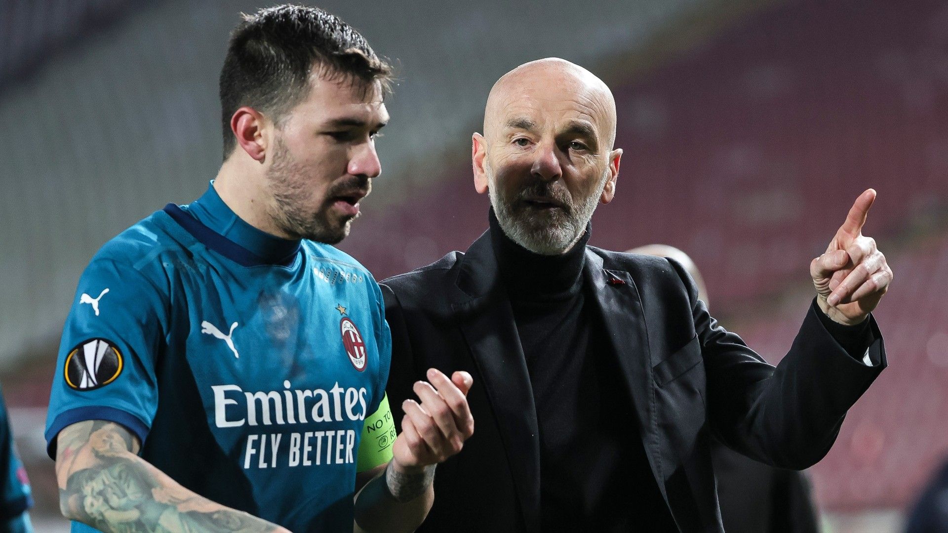 Stefano Pioli Alessio Romagnoli Milan