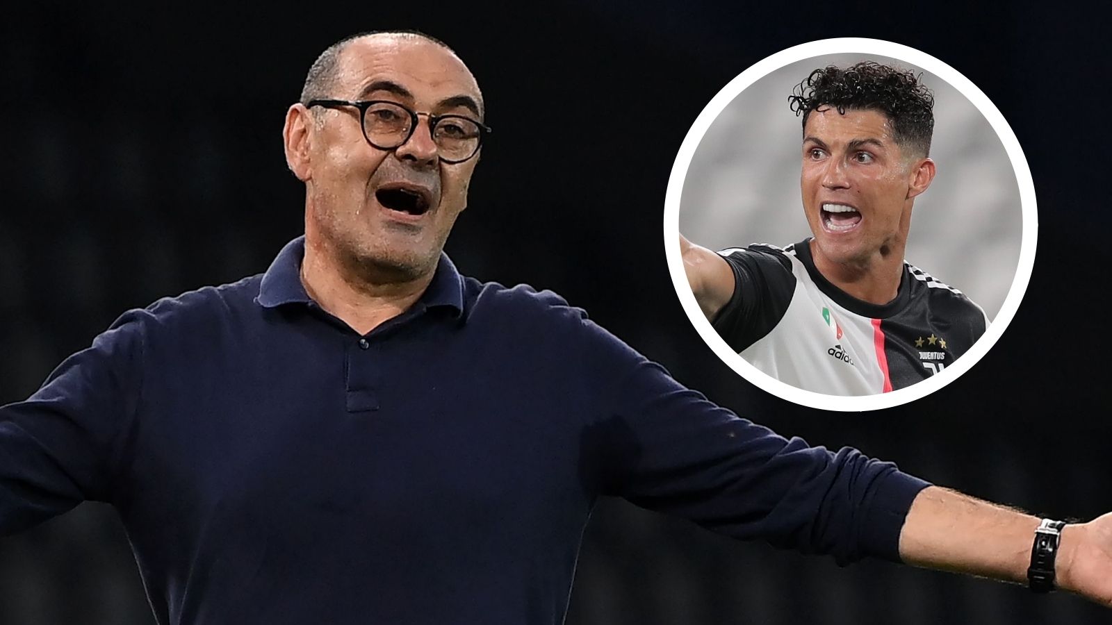 Maurizio Sarri Cristiano Ronaldo Juventus GFX