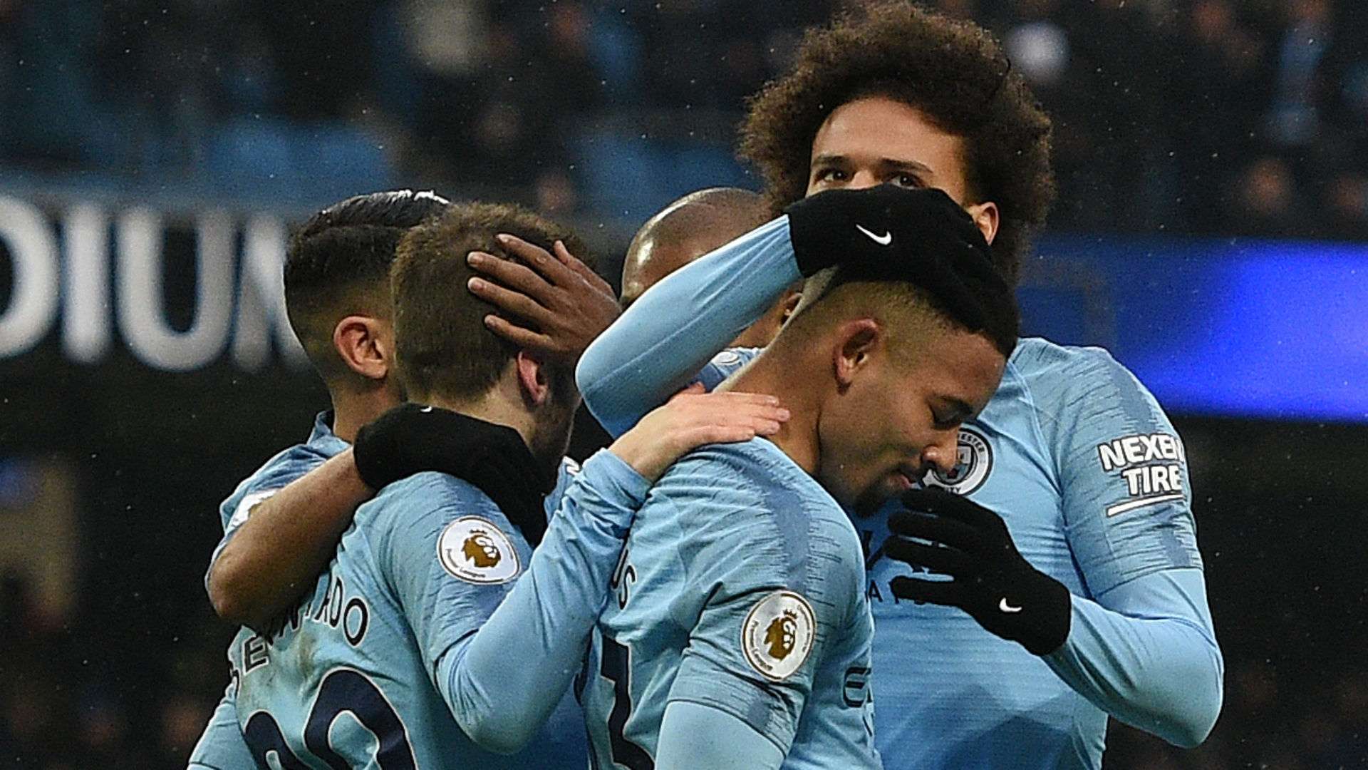 Gabriel Jesus Leroy Sane Manchester City Everton 151218