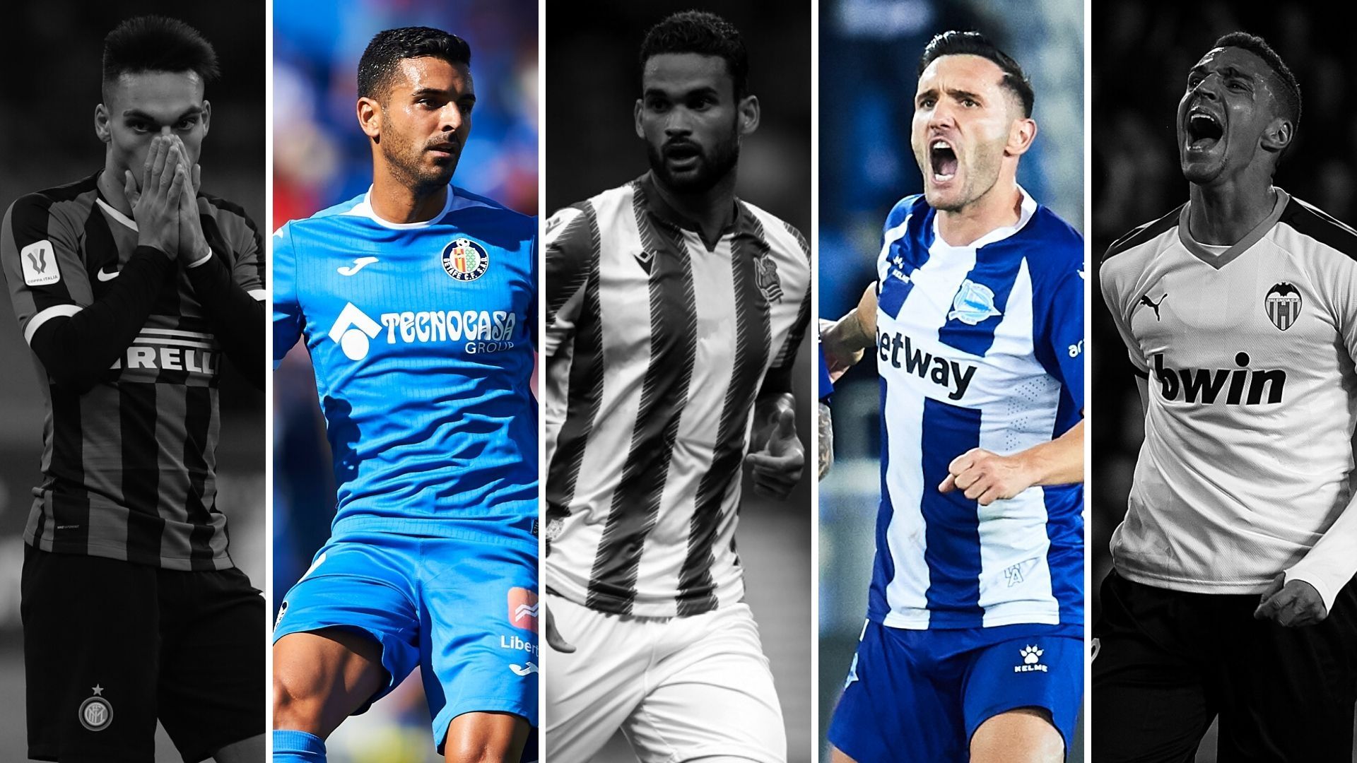 Lautaro (Inter), Ángel (Getafe), Willian José (Real Sociedad), Lucas Pérez (Alavés) y Rodrigo Moreno (Valencia), el casting del 9 en el Barcelona