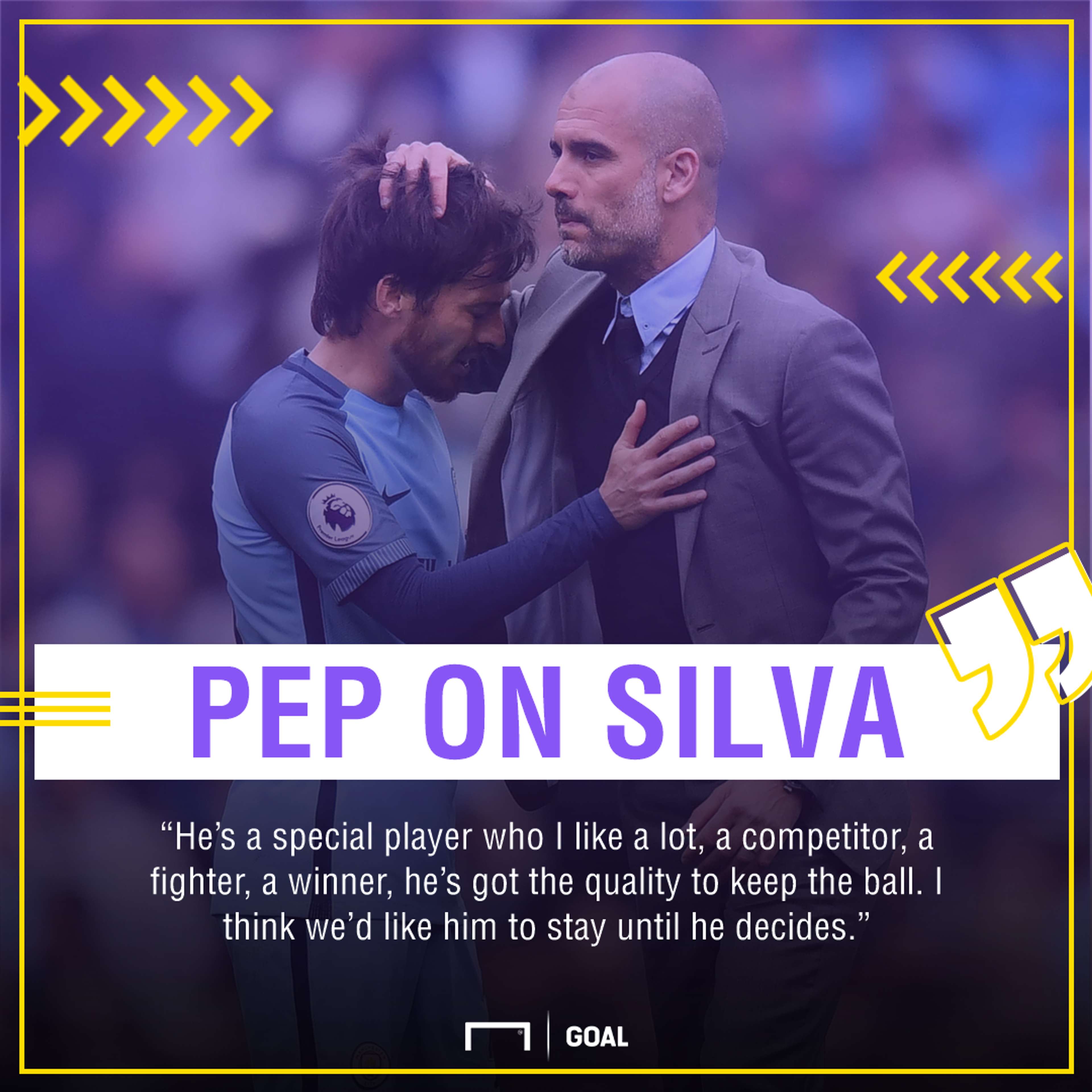 Pep Guardiola David Silva Manchester City special stay