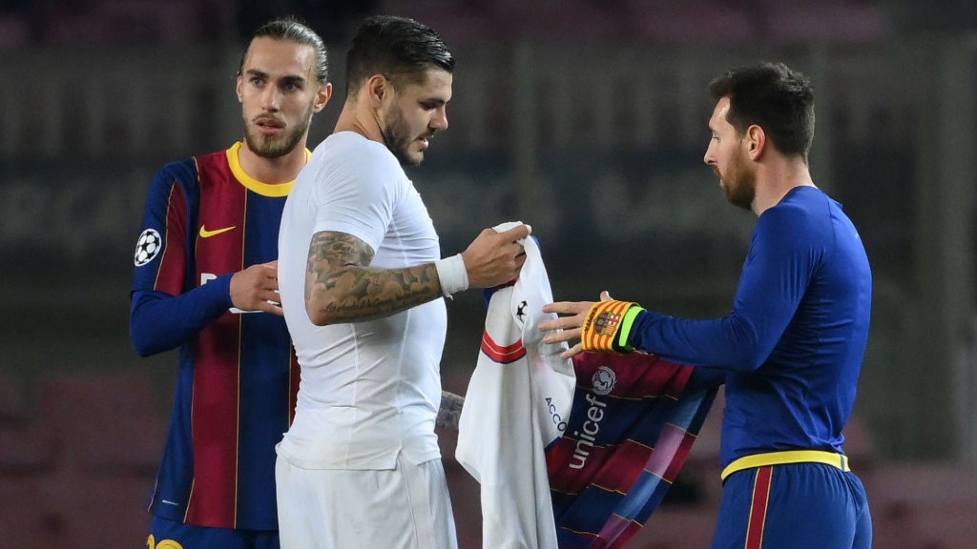 intercambio de camisetas entre lionel messi y mauro icardi