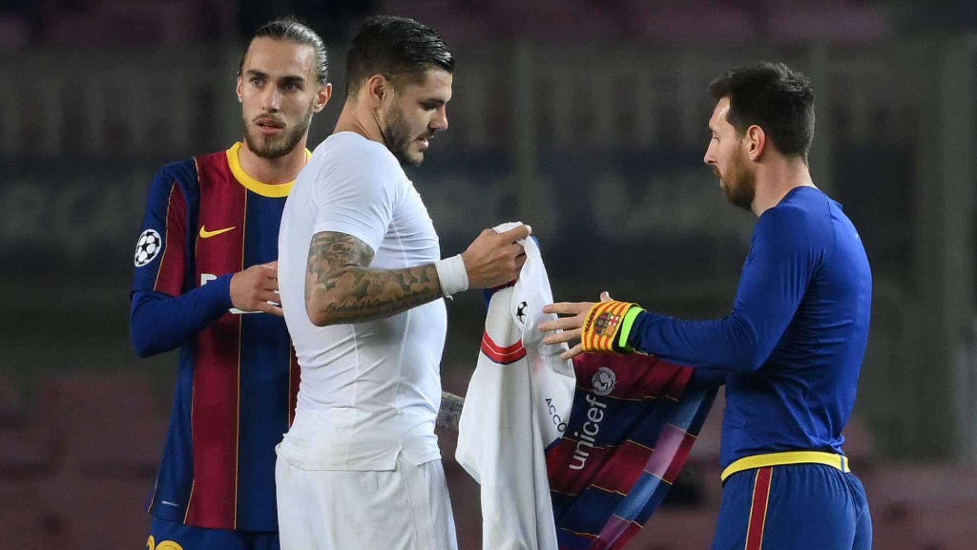 intercambio de camisetas entre lionel messi y mauro icardi