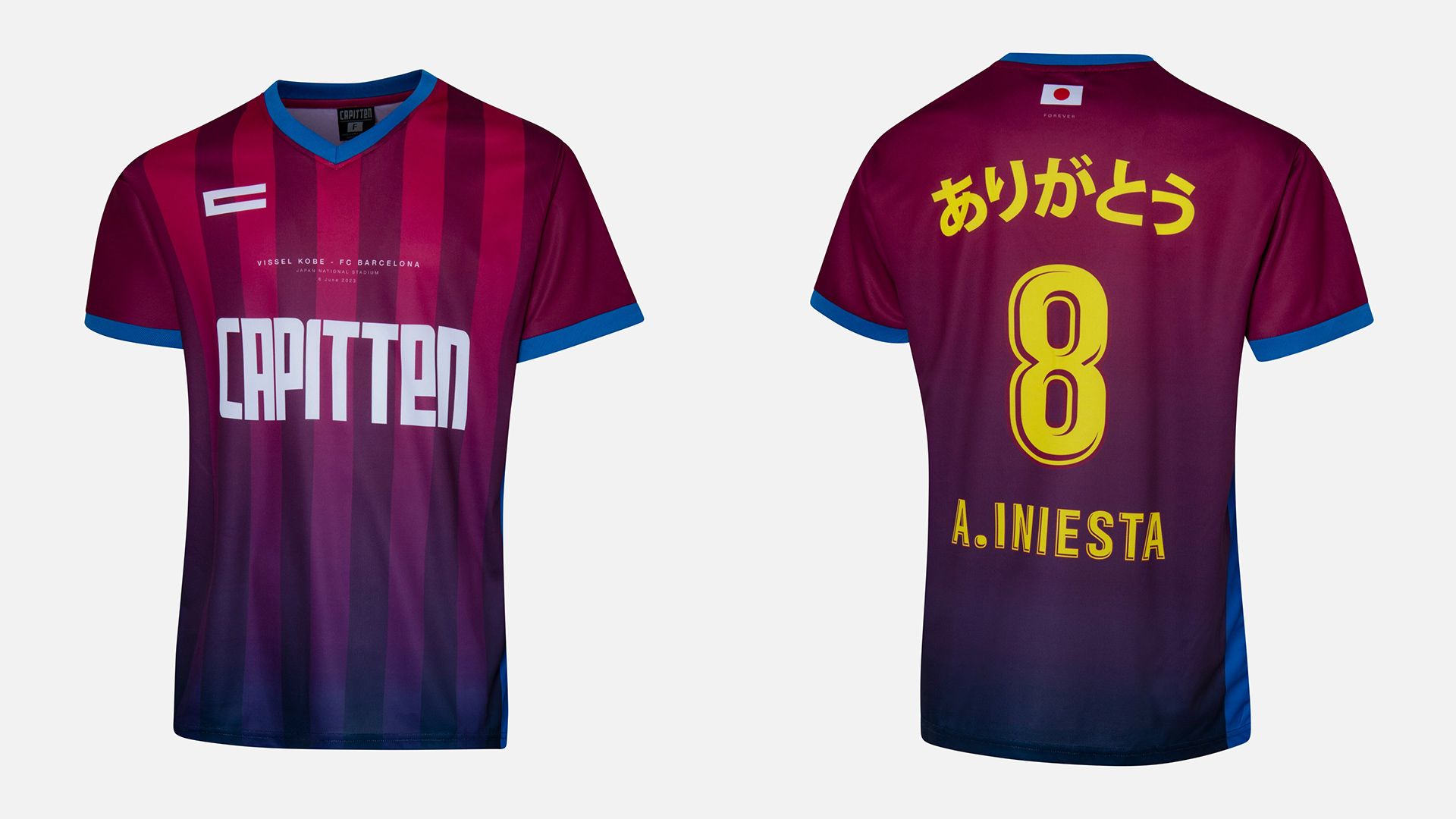 CAPITTEN キャピテンA. INIESTA 8シャツ 国立限定バルセロナ Capittenのおすすめスパイク、ウェアまとめ イニエスタ