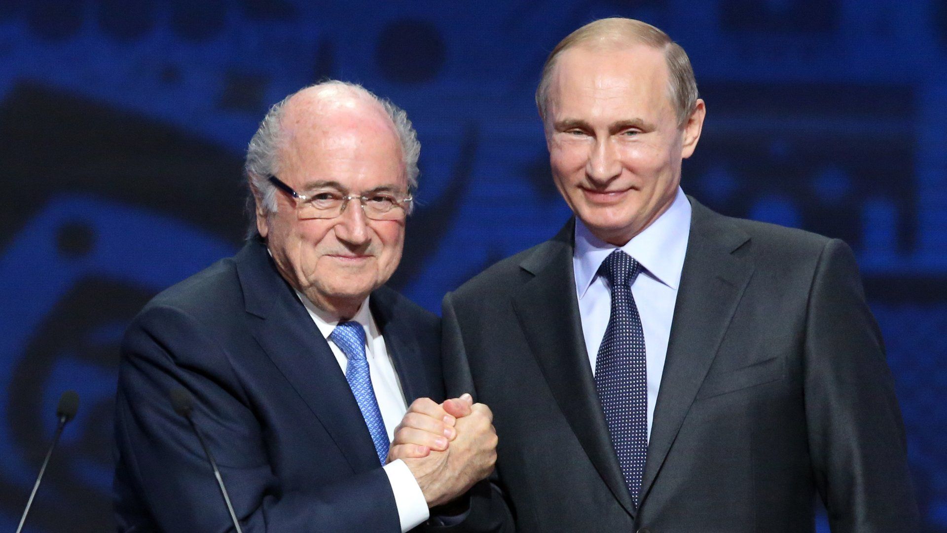 Sepp Blatter Vladimir Putin 2018 World Cup Draw