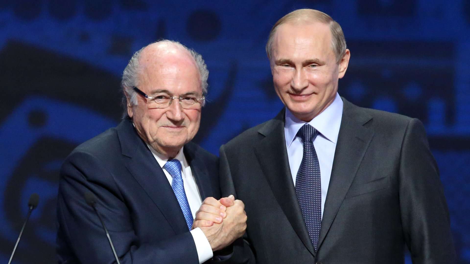 Sepp Blatter Vladimir Putin 2018 World Cup Draw