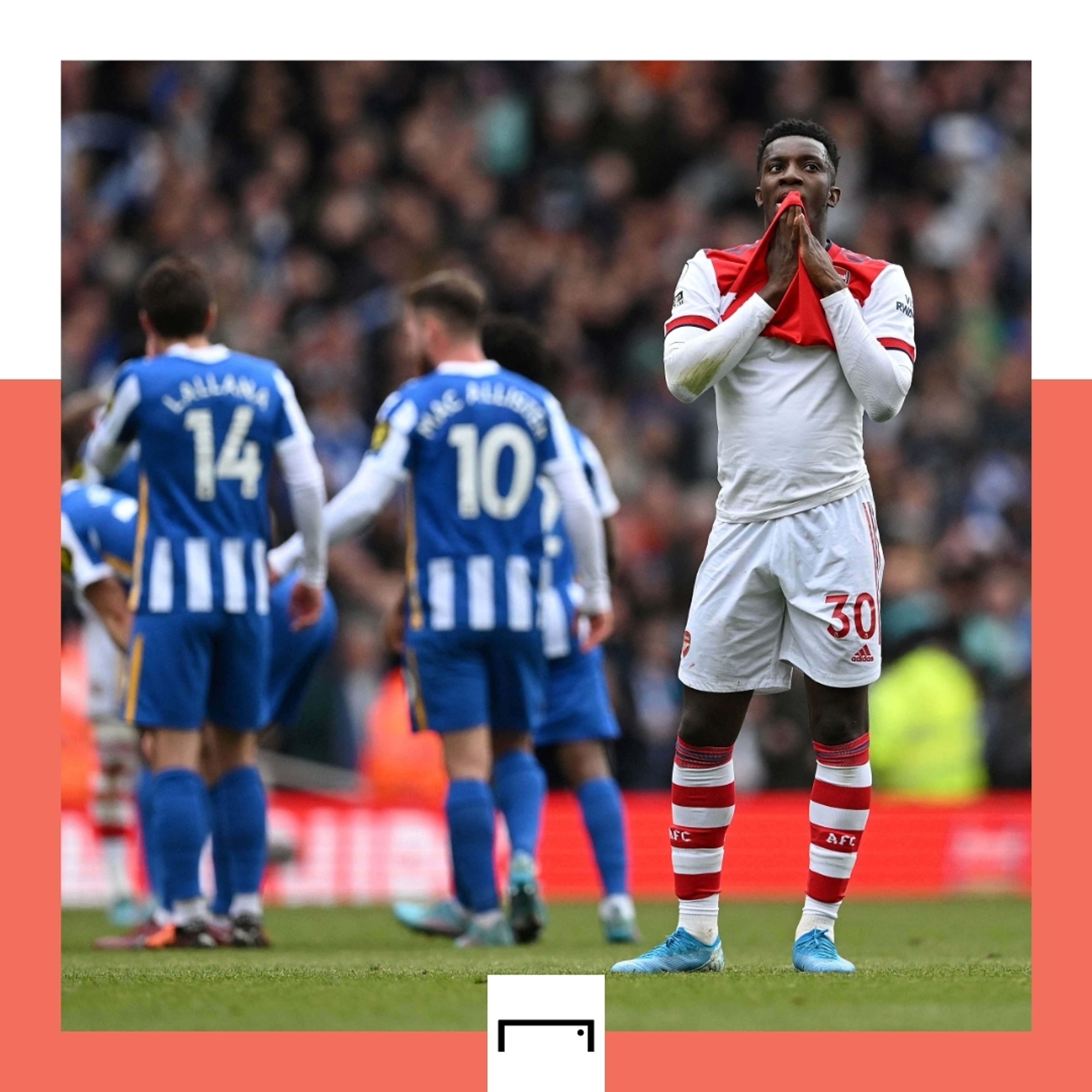 Eddie Nketiah Arsenal Brighton Premier League 2021-22 GFX