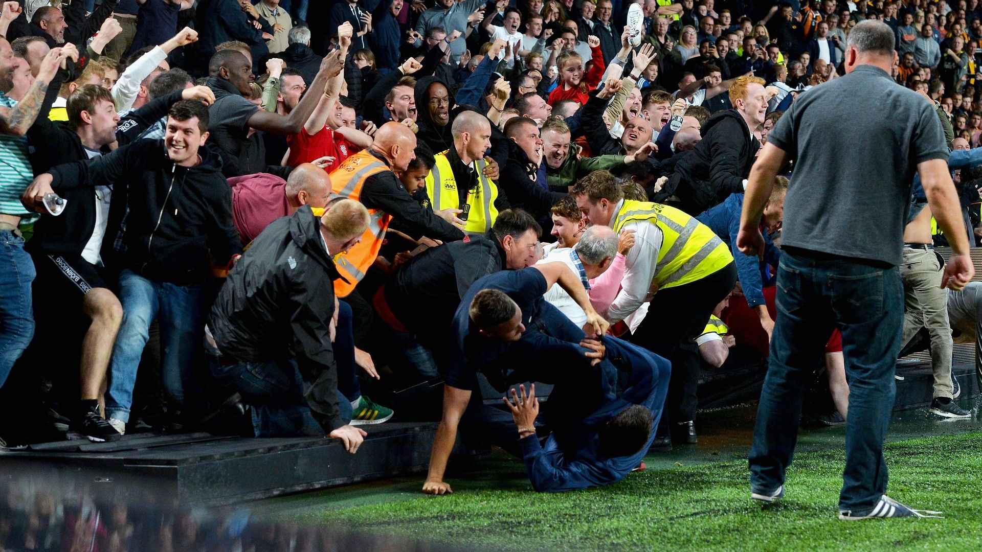 Manchester United fans celebrating