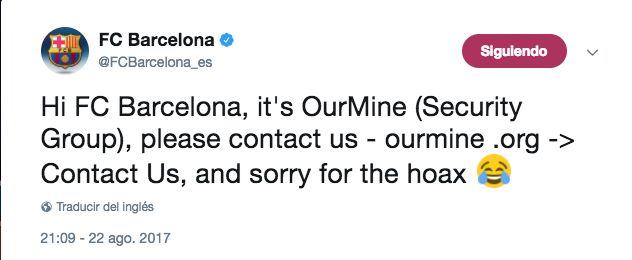 Tuis Barcelona hackeo