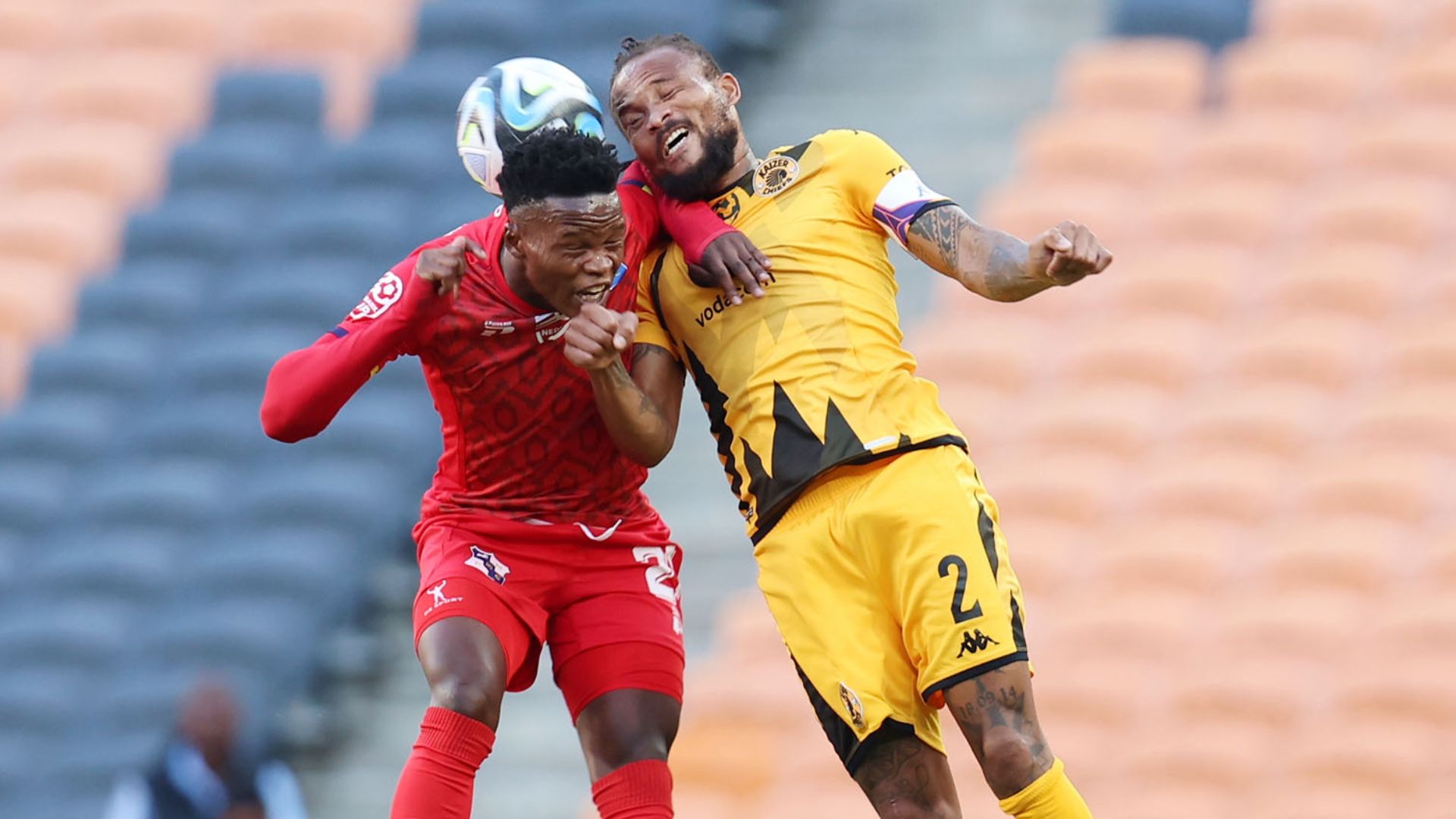 Edmilson Dove of Kaizer Chiefs and Siphosethu Ndlabi of Milford FC