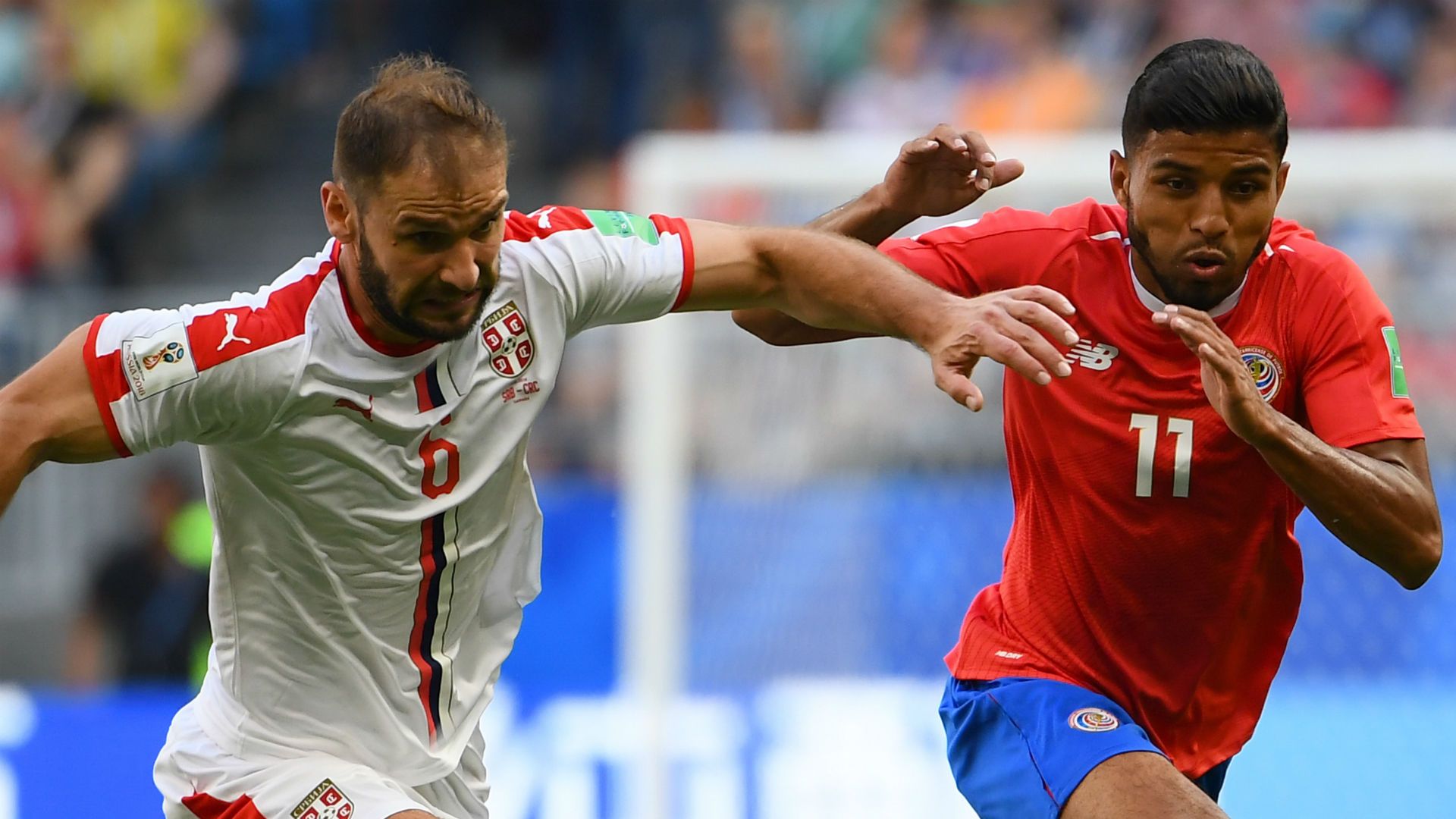 Branislav Ivanovic Serbia Johan Venegas Costa Rica