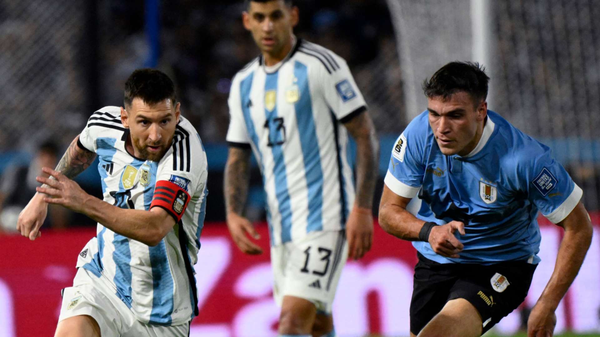 Lionel Messi Argentina 2023 Uruguay Manuel Ugarte