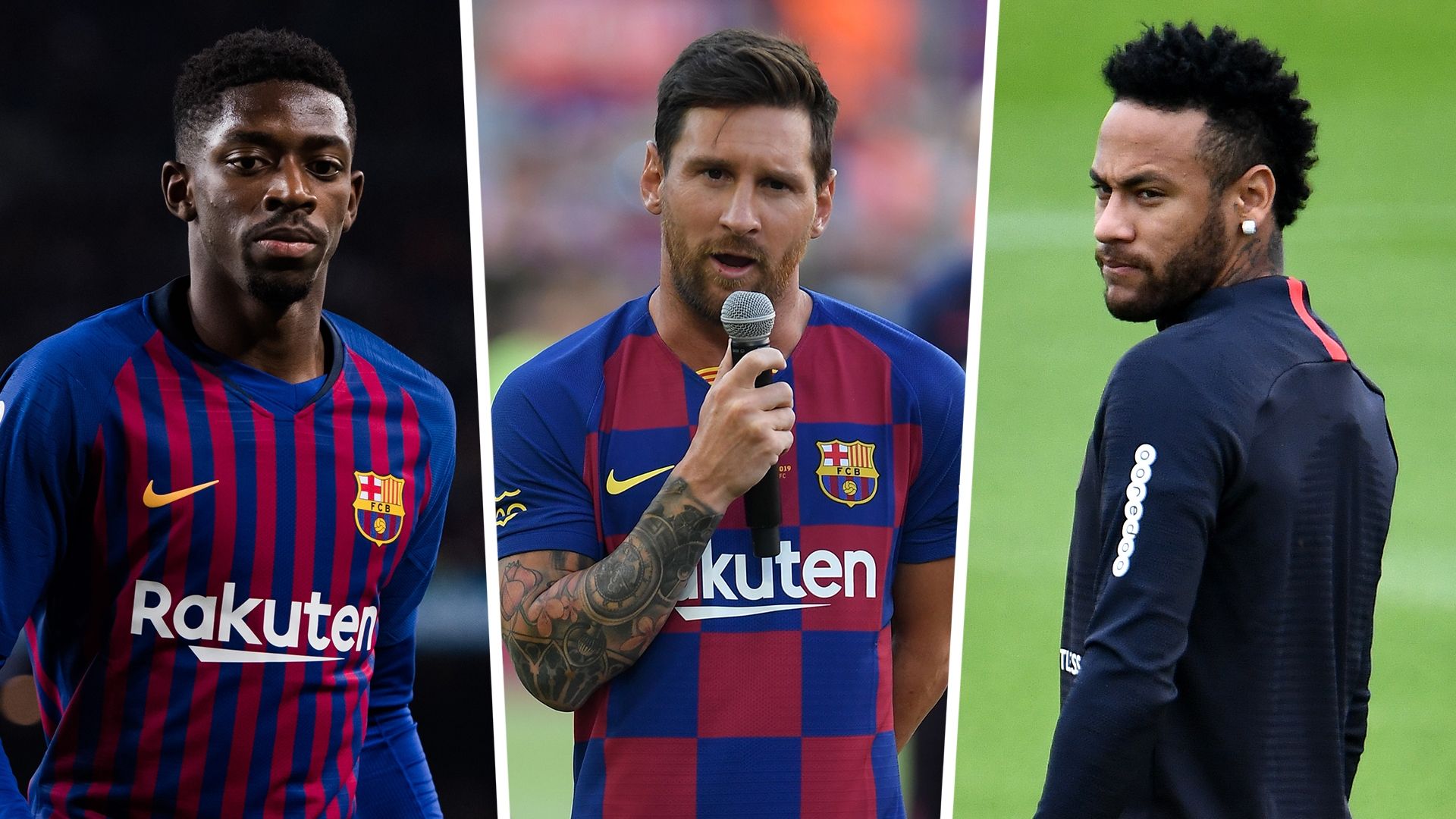 Ousmane Dembele Lionel Messi Neymar