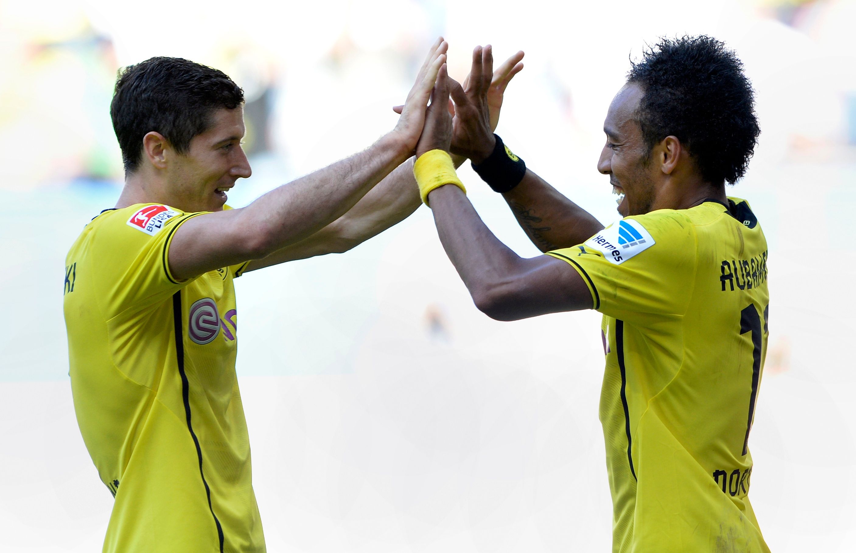 Robert Lewandowski and Pierre-Emerick Aubameyang.