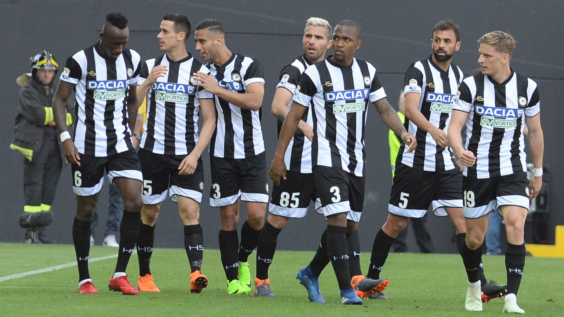 Udinese celebrates, Serie A, 22042018
