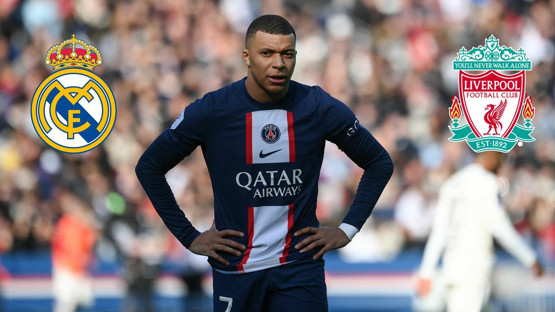 Kylian Mbappe, Real Madrid, Liverpool GFX