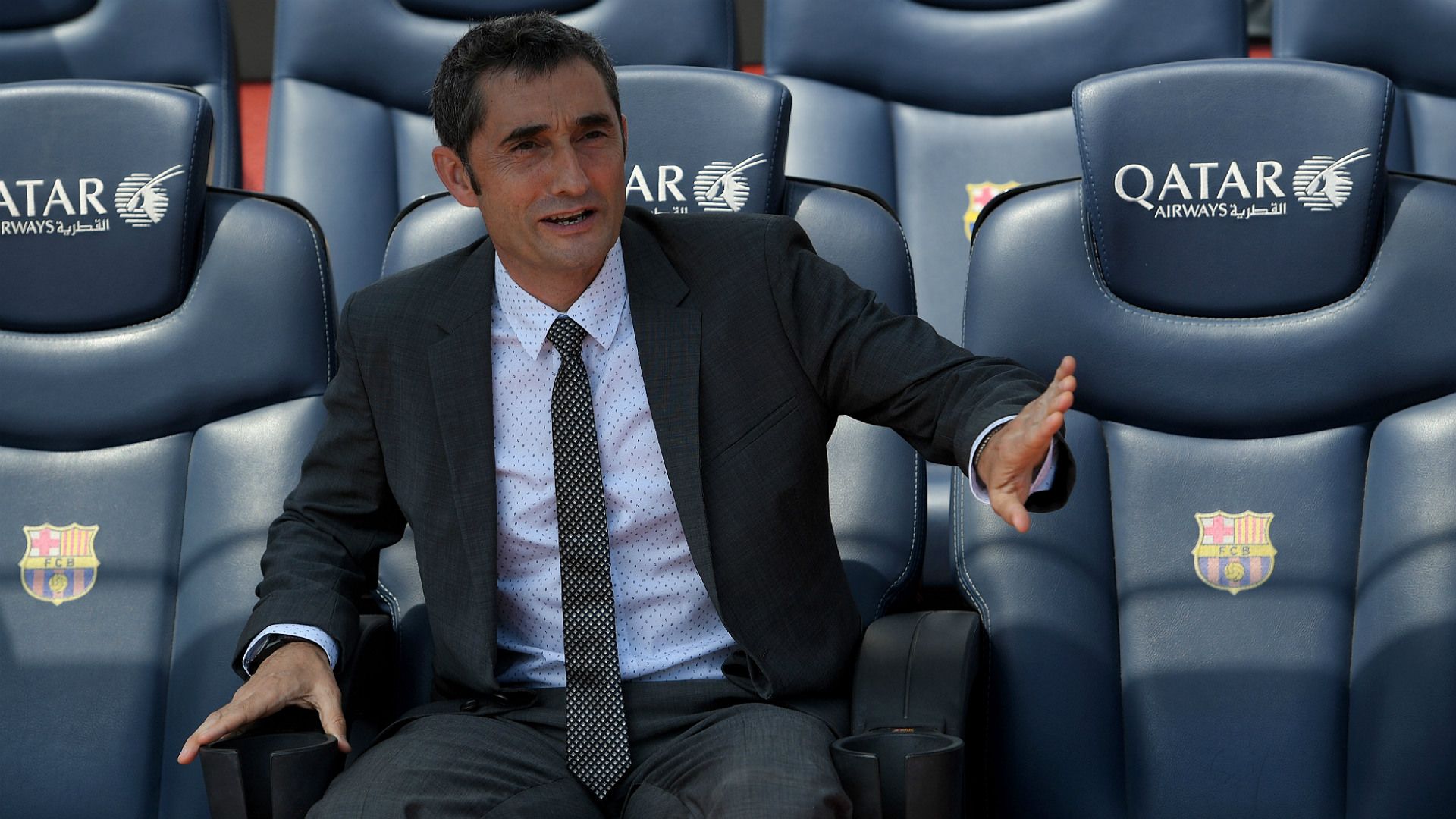 Ernesto Valverde Barcelona unveiling