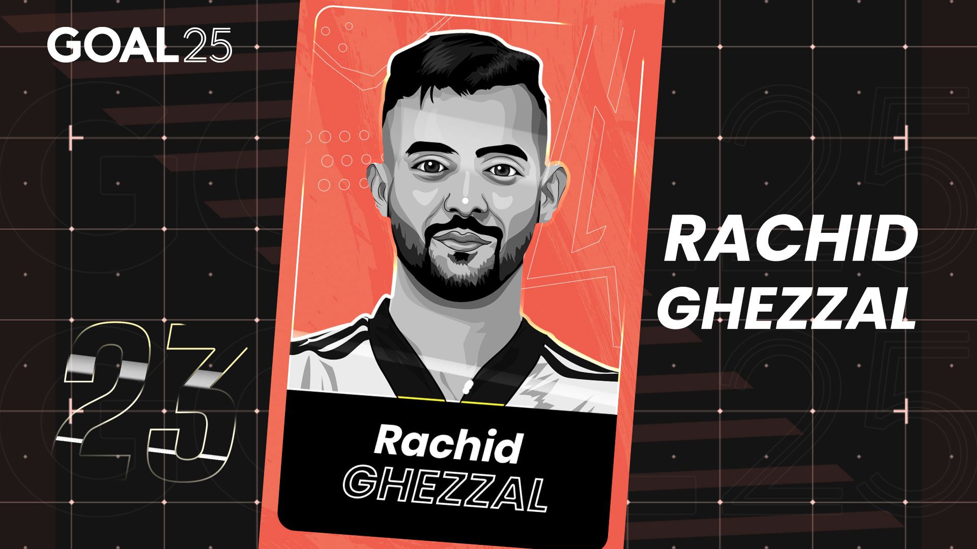 GOAL 25 2021 GFX #23 RACHID GHEZZAL BESIKTAS ALGERIA