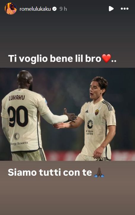 Romelu Lukaku Instagram Story Edoardo Bove