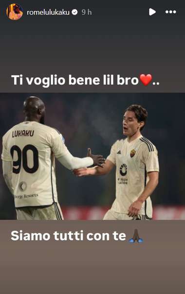 Romelu Lukaku Instagram Story Edoardo Bove