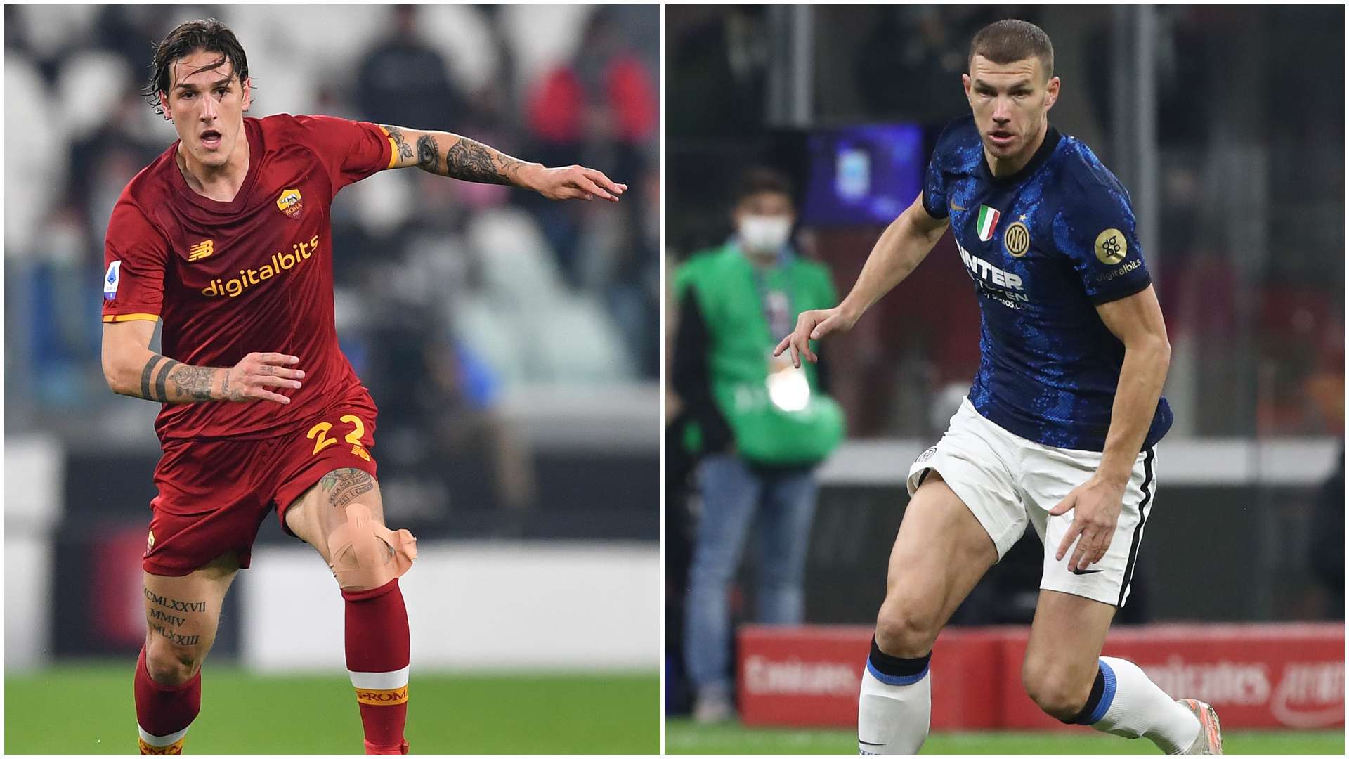 Zaniolo Dzeko Roma Inter