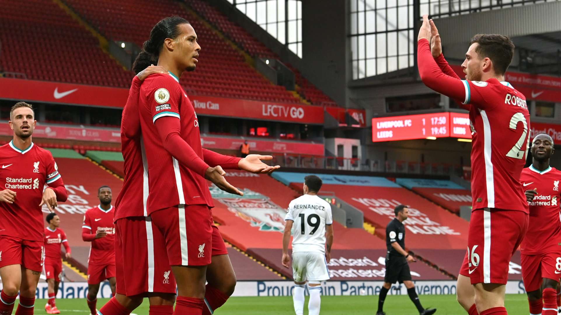 Virgil van Dijk Liverpool vs Leeds Premier League 2020-21