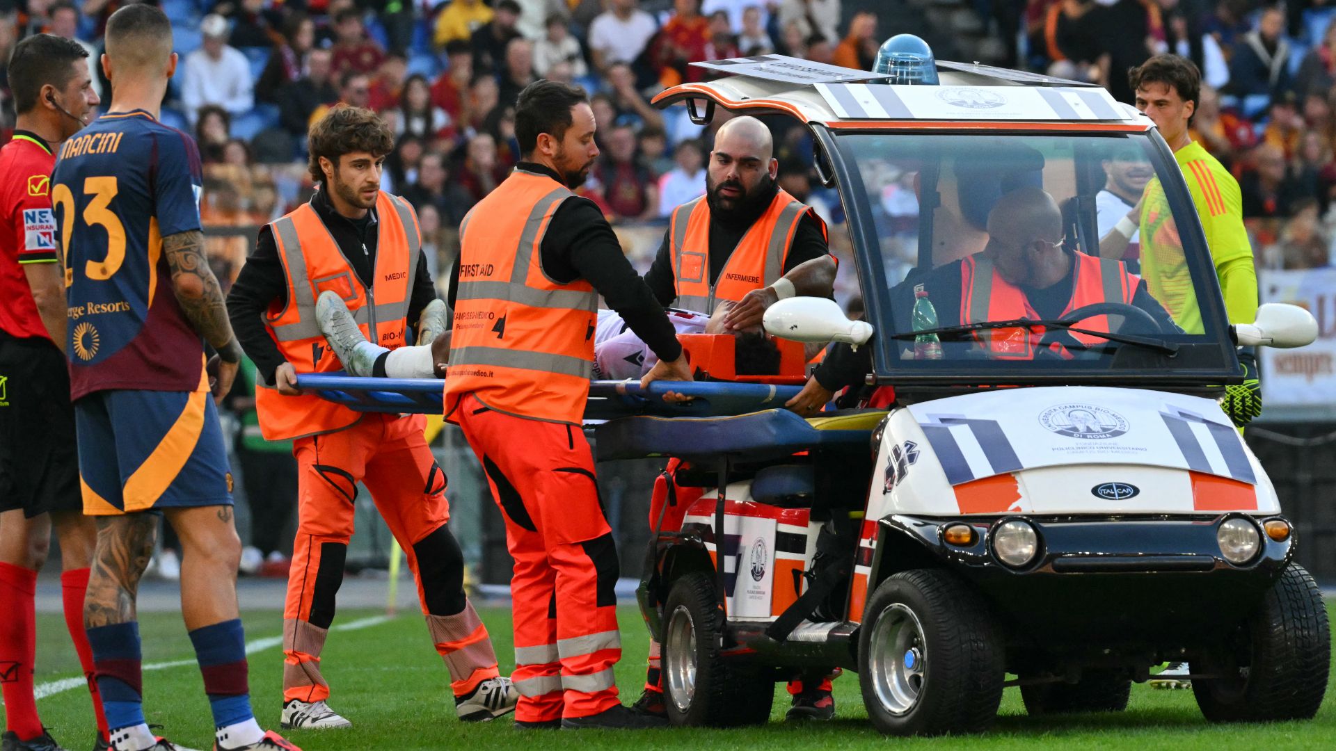 Infortunio Ndoye Roma Bologna