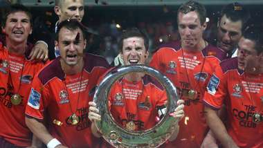 Matt McKay Brisbane Roar v Central Coast Mariners A-League 13032011