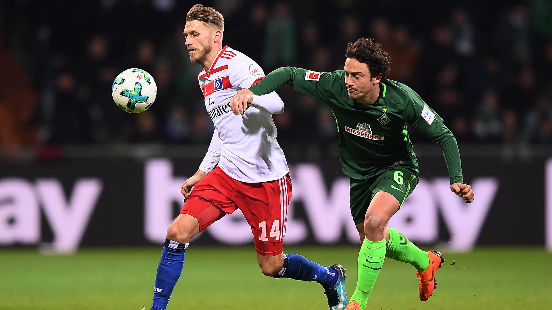Werder Bremen Hamburger SV Thomas Delaney Aaron Hunt 24022018
