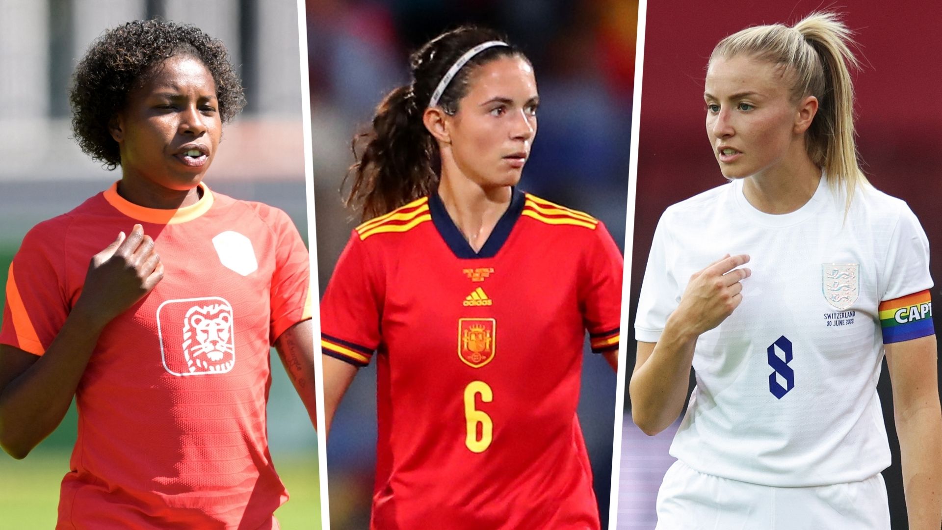 Lineth Beerensteyn Aitana Bonmati Leah Williamson composite