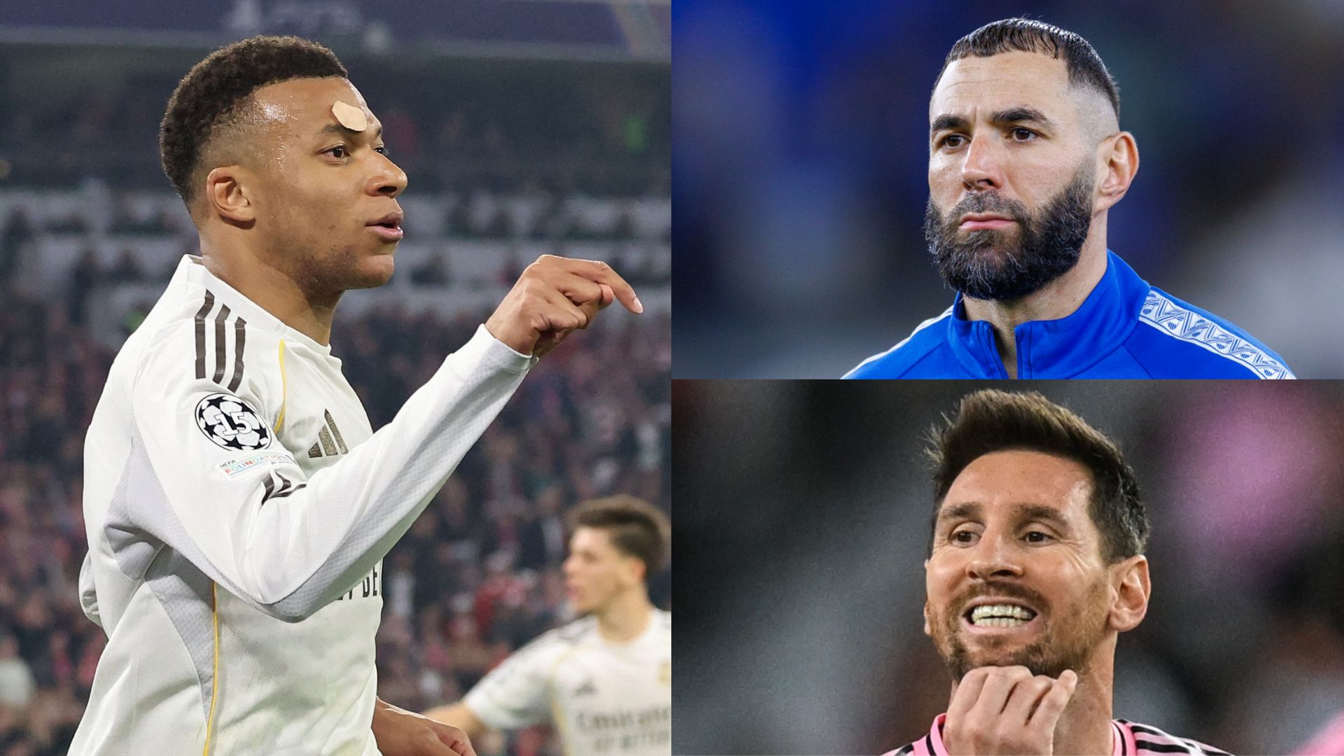 GFX Kylian Mbappe Karim Benzema Lionel Messi