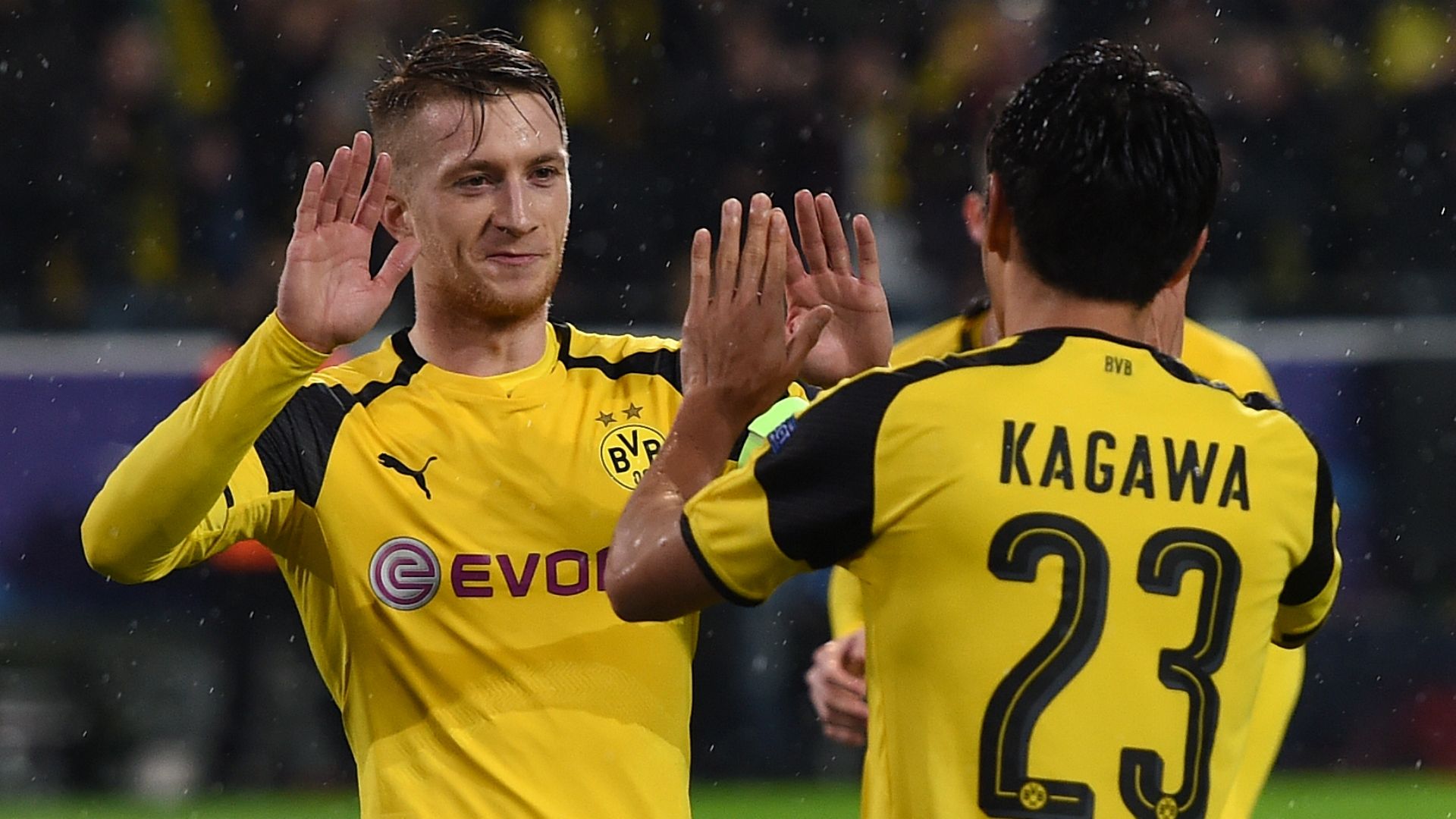 Shinji Kagawa Marco Reus Borussia Dortmund Champions League