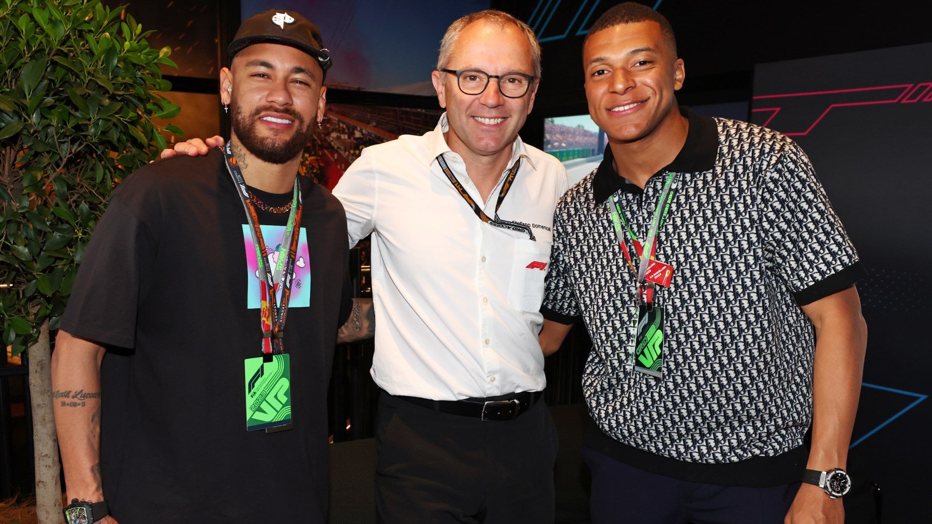 Neymar Stefano Domenicali Kylian Mbappe