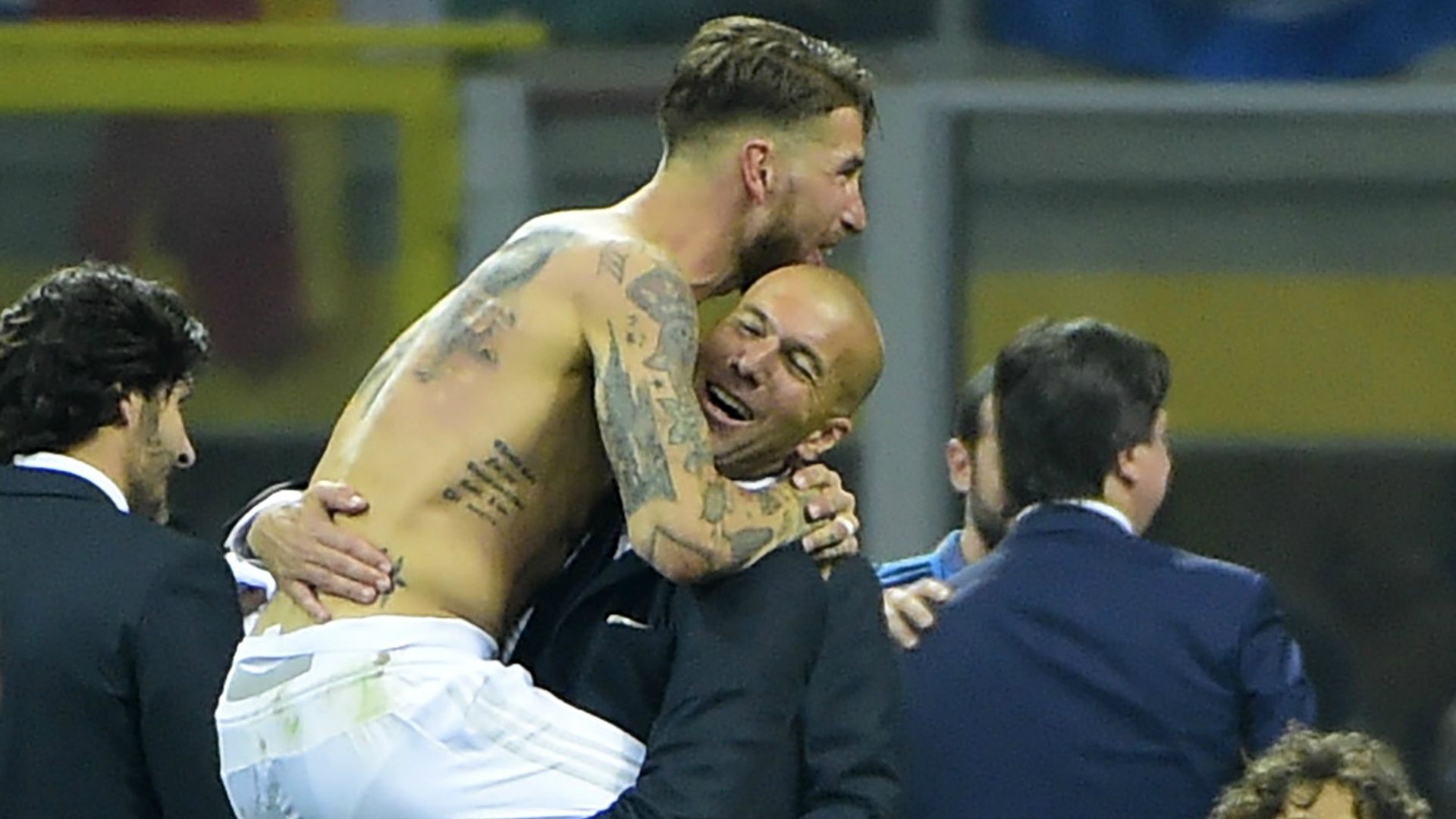 UCL FINAL REAL MADRID SERGIO RAMOS ZINEDINE ZIDANE 28052016